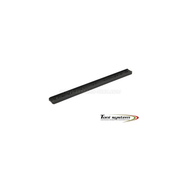 Adaptateur Picatinny TONI SYSTEM ADCM6N - Longueur 170 mm, Distance - 25 mm , ARGENT  Chez DEVILLE ARMORY. Votre armurerie en li