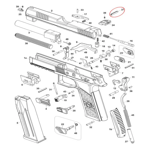 Firing Pin Pin for CZ P07 / P09 Nocturne
