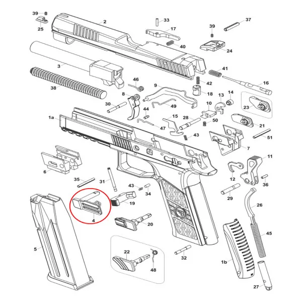 CZ P-09 Nocturne Slide Stop
