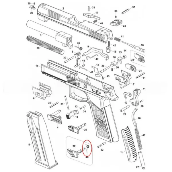 CZ Disconecteur de détente P-07/P-09 Taille #1