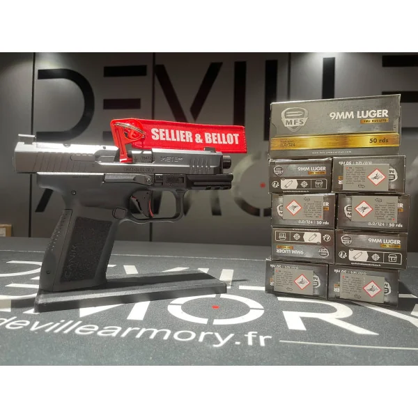 Pack Pistolet Canik METE SF + 500 Cartouche + Drapeau S&B