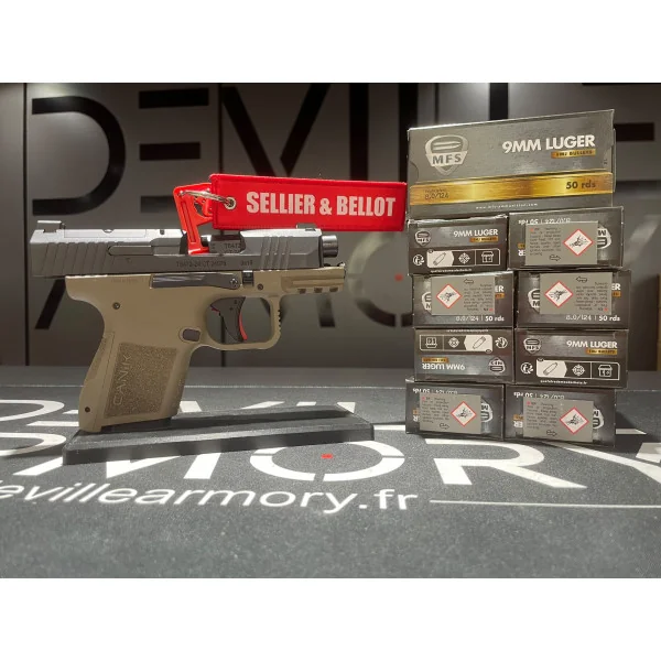 Pack Canik Mete MC9 Dual + 500 cartouche + Drapeau S&B
