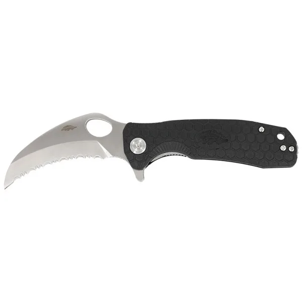 Medium Claw Noir Serrated
