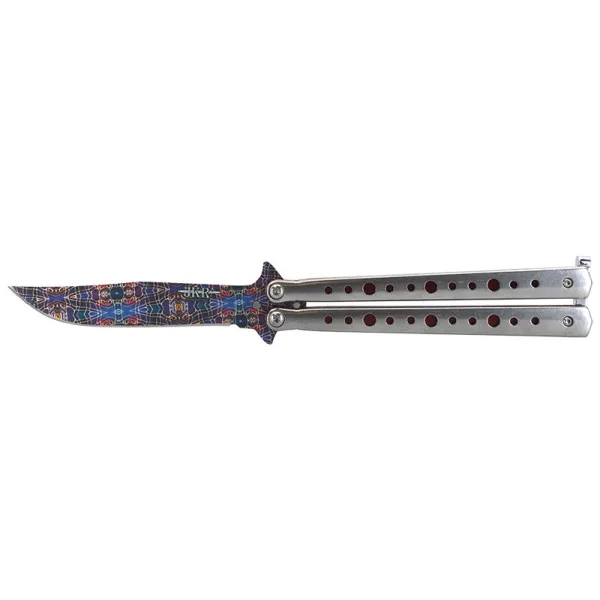 Couteau papillon multicolor