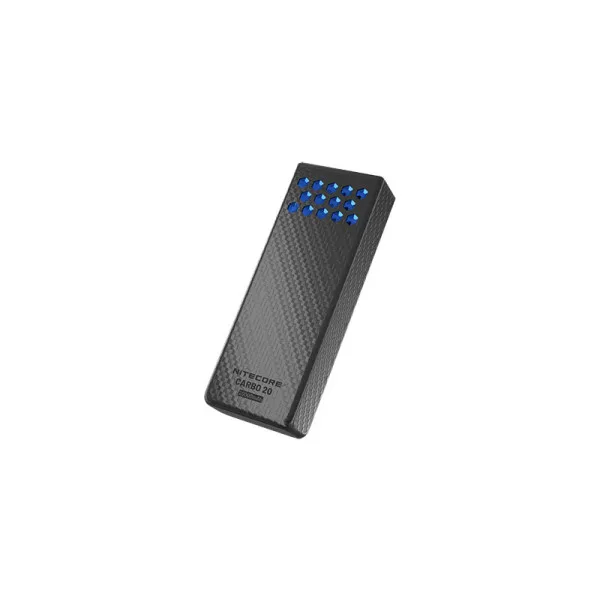 Batterie externe en carbone CARBO20 Bleue