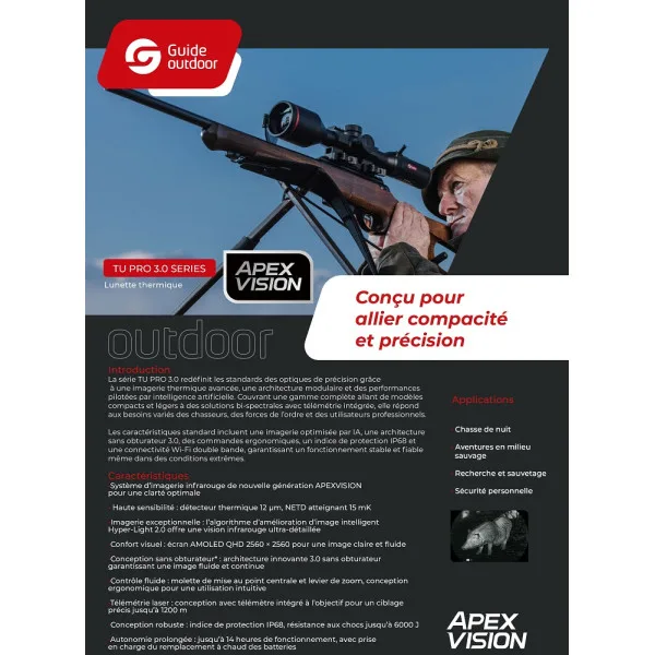 LUNETTE THERMIQUE GUIDE 400×300 15mk 35mm F0.9 APEX LRF TU435LS - 5
