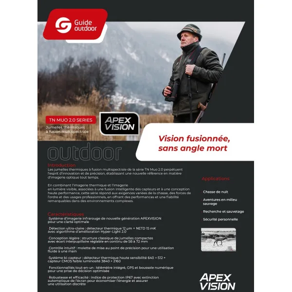 JUMELLES GUIDE THERM 640×512 50 / DIGI 3840×2160 70 APEX LRF TN650MS - 4