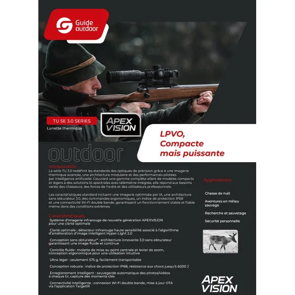 LUNETTE THERMIQUE GUIDE SENSMART 400×300 15mk 25mm F1.0 APEX TU425S - 5