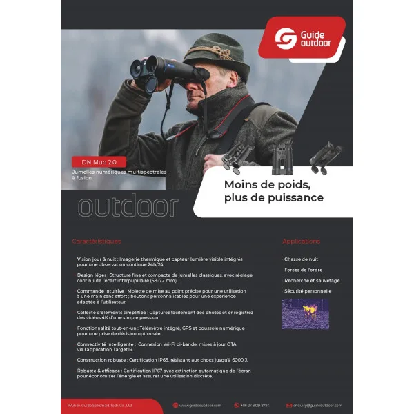 JUMELLES THERM/DIGIT TELE GUIDE 256×192 25mm/3840×2160 70mm DN70M 2.0 - 4