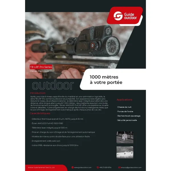 CLIP-ON THERMIQUE TELEMETRE GUIDE SENSMART 640×512 35mm TB630LP - 2
