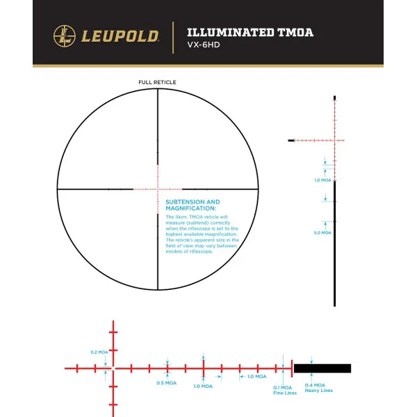 LUNETTE LEUPOLD VX-6HD GEN2 4-24X50 CDS-SZL2 SI FO ILLUM TMOA 183843 - 5