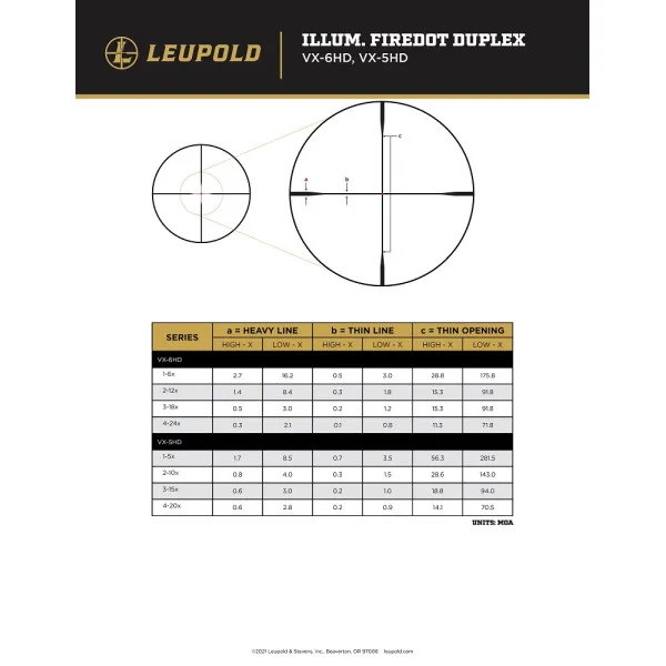 LUNETTE LEUPOLD VX-6HD Gen2 3-18×44(30mm)CDS-SZL2 Firedot Dupl 184423 - 5