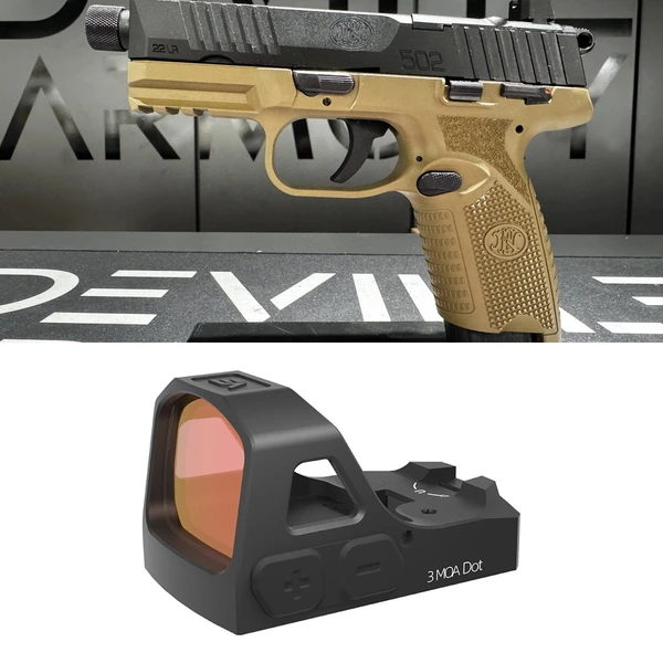 Pack FN502 FDE/Noir 22 LR + Point rouge Frenzy S