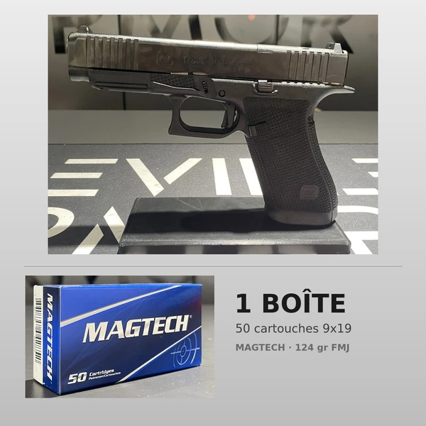 Pack Glock 17 Gen6 9x19 + 1 boîte Magtech