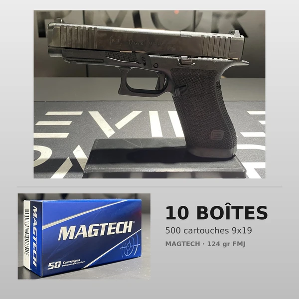 Pack Glock 17 Gen6 9x19 + 10 boîtes Magtech