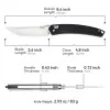 SRM - 9211-GB2 - Couteau pliant - 10