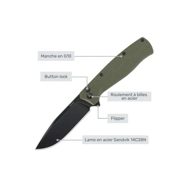 SRM - 221X-GP - Couteau pliant - 2