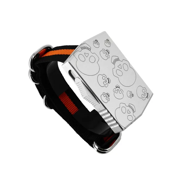 GOLGOTH - G15SKS - SKULL SILVER - Bracelet Couteau OTF - 4