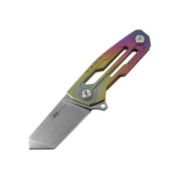 MAXKNIVES - MK151 Arc-en-ciel - Mini couteau en titane TC4 anodisé