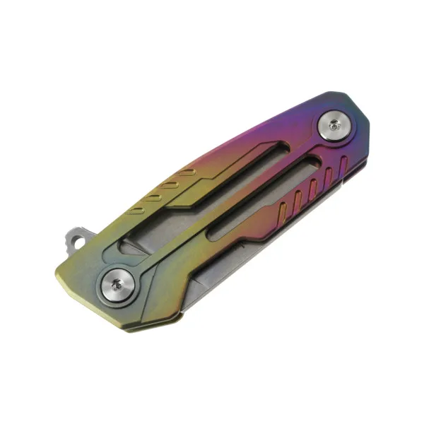 MAXKNIVES - MK151 Arc-en-ciel - Mini couteau en titane TC4 anodisé - 3