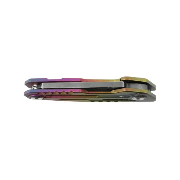 MAXKNIVES - MK151 Arc-en-ciel - Mini couteau en titane TC4 anodisé - 4