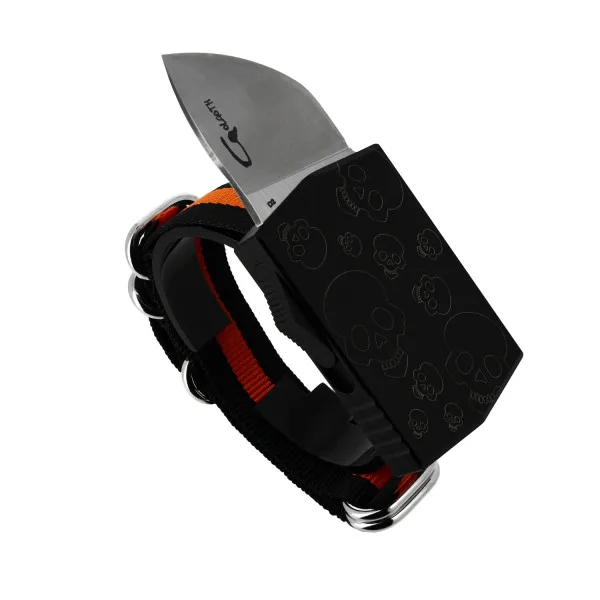 GOLGOTH - G15SKB - SKULL BLACK - Bracelet Couteau OTF