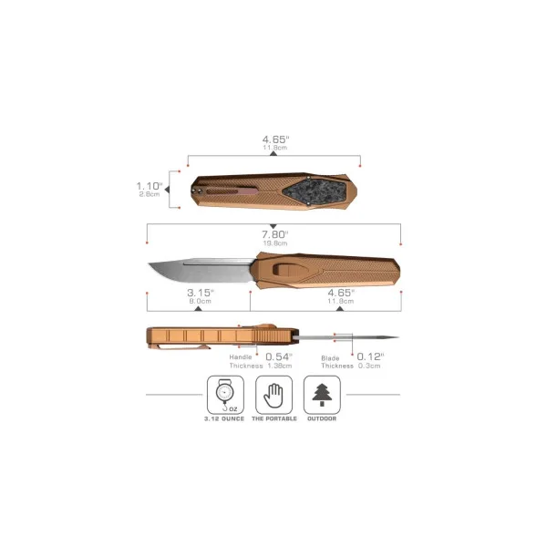 REMETTE KNIVES - ZL103D10 - RT-SWORDFISH - Couteau OTF - 3