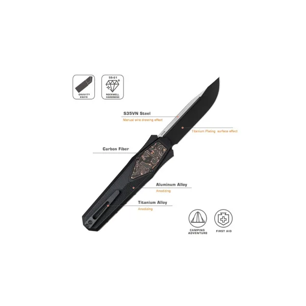 REMETTE KNIVES - ZL103D13 - RT-SWORDFISH - Couteau OTF - 2