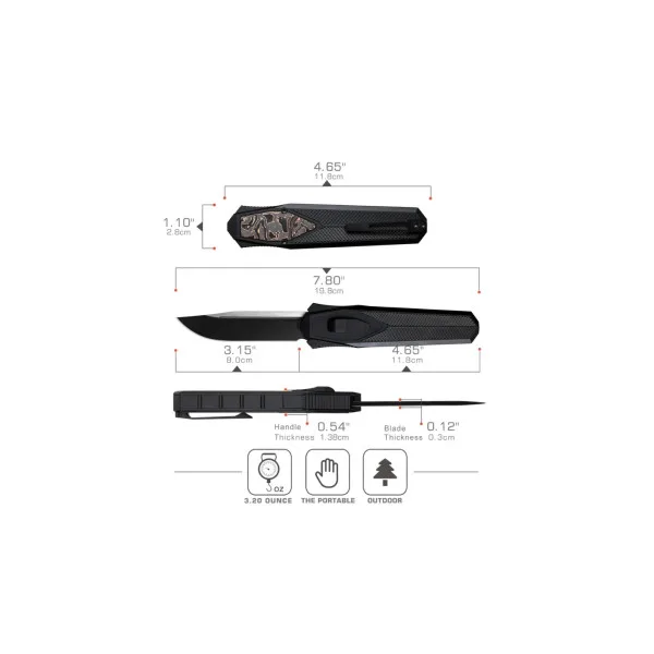 REMETTE KNIVES - ZL103D13 - RT-SWORDFISH - Couteau OTF - 3