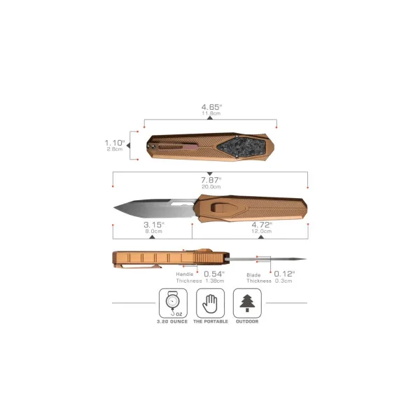 REMETTE KNIVES - ZL103D12 - RT-SWORDFISH - Couteau OTF - 2
