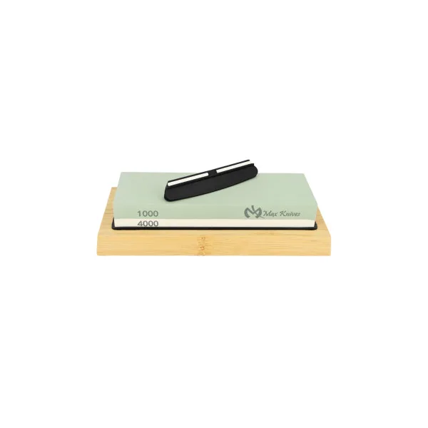 MAXKNIVES - MK1708 - Pierre d'affûtage sur support + guide d'affûtage