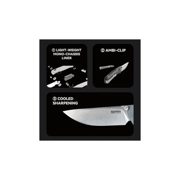 SRM - 255L-GT2 - Couteau pliant - 3