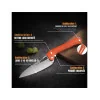 TACRAY KNIVES - TR-FK02 ORANGE - Couteau de cuisine pliant lame VG10 manche G10 - 5