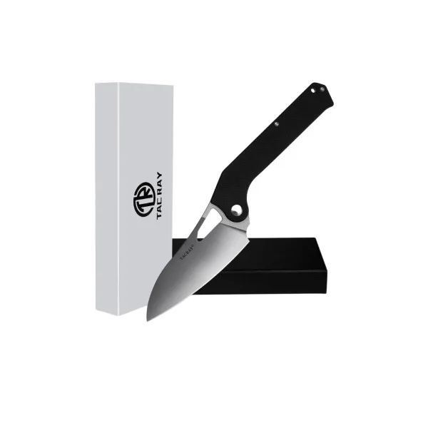 TACRAY KNIVES - TRFK01N - Couteau de cuisine pliant lame VG10 manche G10 Noir - 5