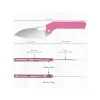 TACRAY KNIVES - TR-FKK01 ROSE - Couteau de cuisine pliant lame VG10 manche G10 - 9