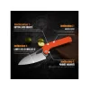 TACRAY KNIVES - TR-FKK01 ORANGE - Couteau de cuisine pliant lame VG10 manche G10 - 9