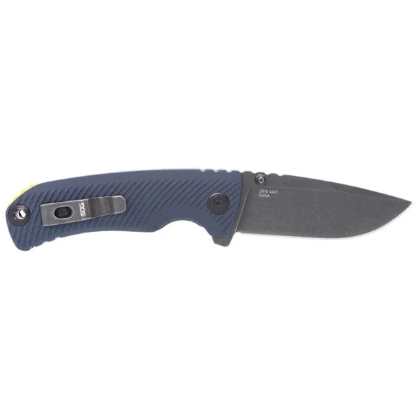 TELLUS ATK - Bleu/Jaune SOG — Couteau pliant | Deville Armory