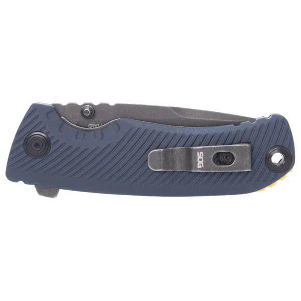 TELLUS ATK - Bleu/Jaune SOG — Couteau pliant | Deville Armory