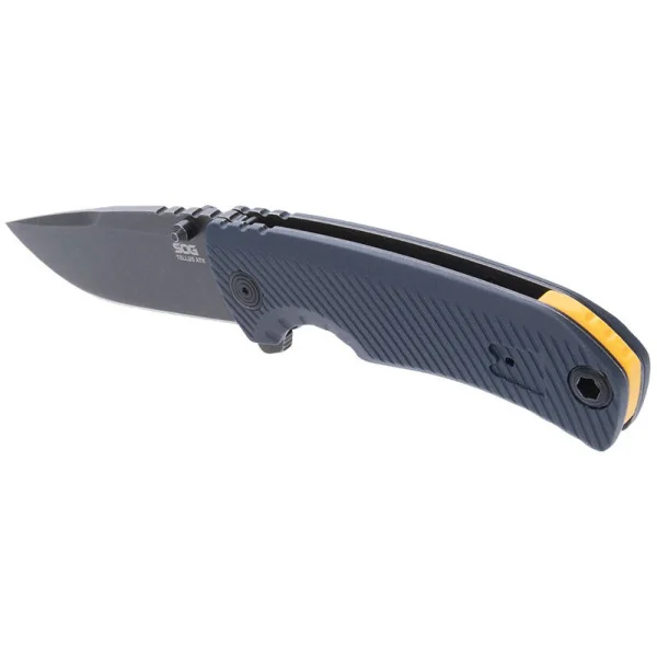 TELLUS ATK - Bleu/Jaune SOG — Couteau pliant | Deville Armory