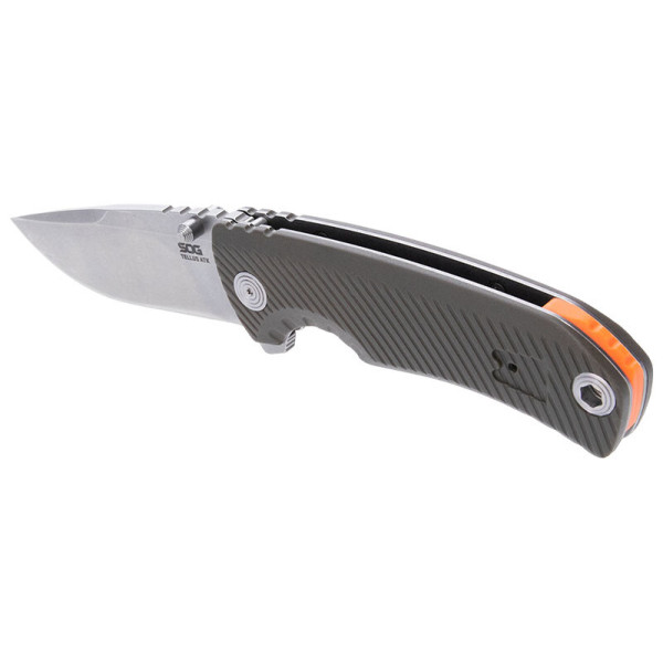 TELLUS ATK - Olive/Orange SOG — Couteau pliant | Deville Armory