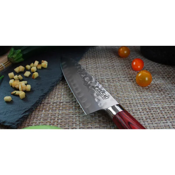 Pakka - Couteau Santoku Wusaki — Santoku | Deville Armory