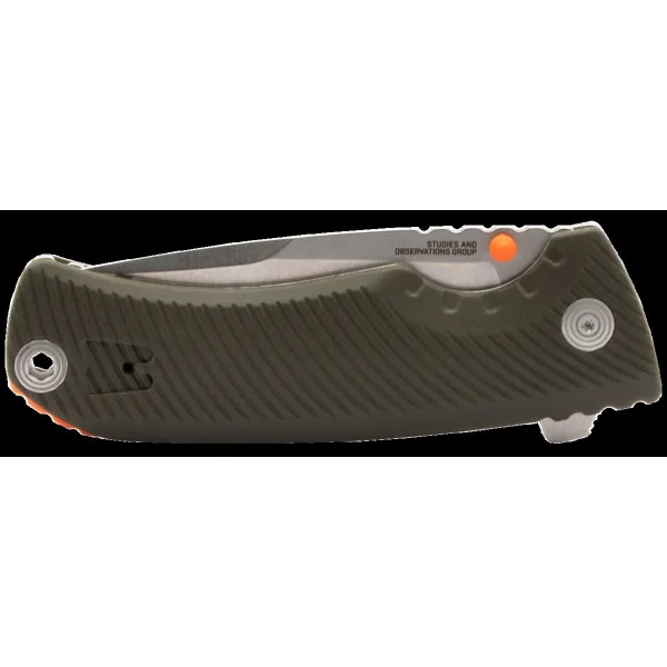 TELLUS FLK - Olive/Orange SOG — Couteau pliant | Deville Armory