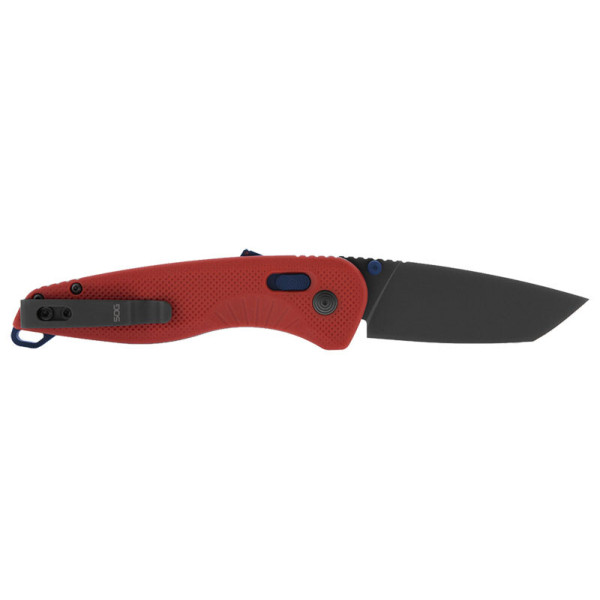 Aegis AT - Rescue Red & Indigo Sog — Couteau pliant | Deville Armory