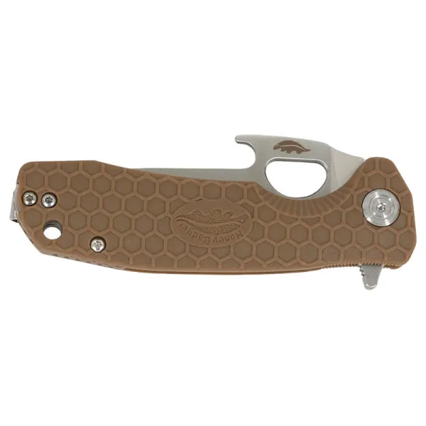 Medium Opener Tan Honey Badger — Couteau pliant | Deville Armory