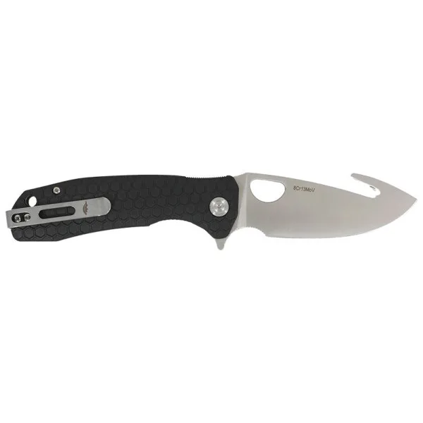 Large Hook Noir Honey Badger — Couteau pliant | Deville Armory