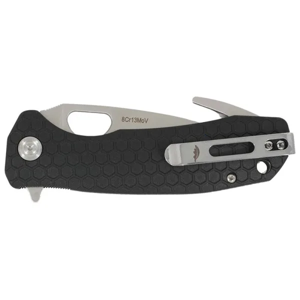 Large Hook Noir Honey Badger — Couteau pliant | Deville Armory