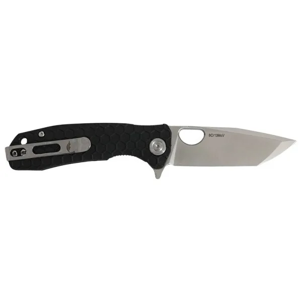 Large Tanto Noir Honey Badger — Couteau pliant | Deville Armory