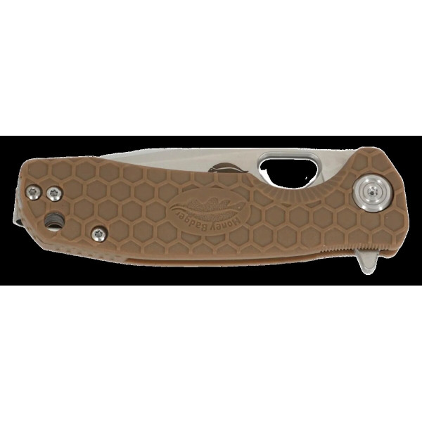 Small Tanto Tan Honey Badger — Couteau pliant | Deville Armory