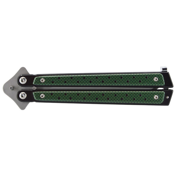 Couteau papillon vert JKR — Couteau papillon | Deville Armory