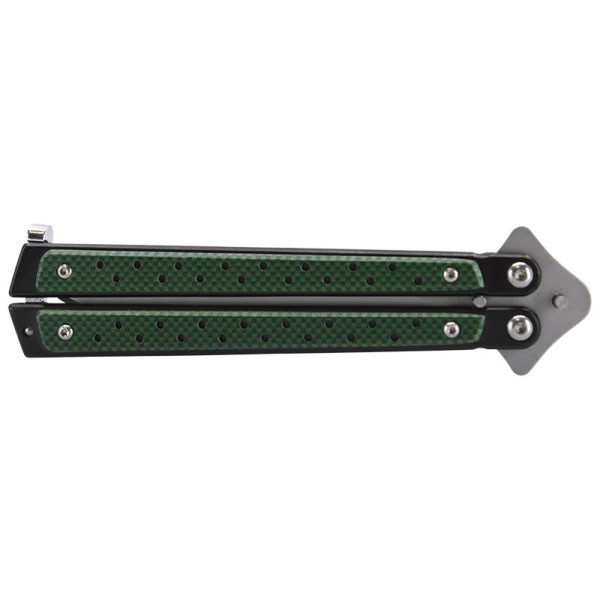 Couteau papillon vert JKR — Couteau papillon | Deville Armory